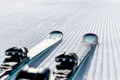 Piste de ski damée à Tignes